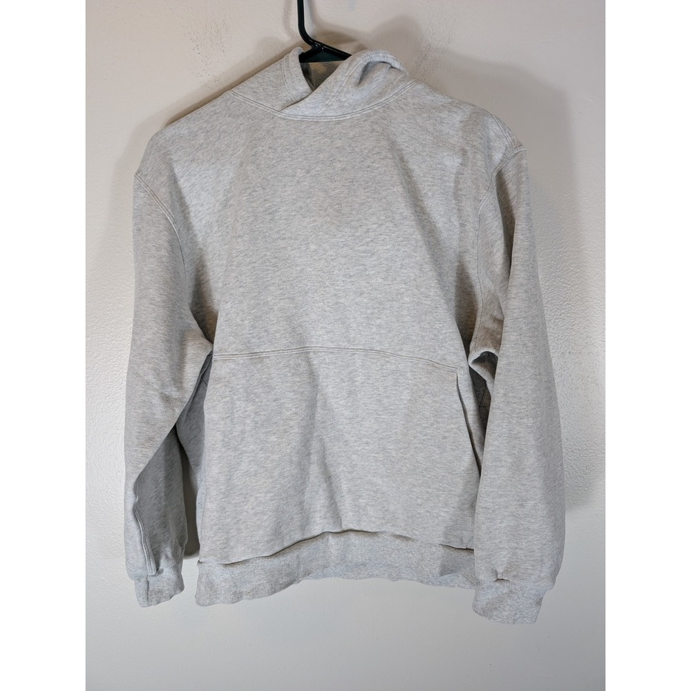 Lululemon Men S Steady State Grey Pullover Hoodie Sweatshirt Cotton Fleece LOOK